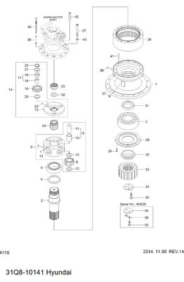 31Q8-10141 31Q8-10142 31Q8-10142AR SWING REDUCTION GEAR FOR HYUNDAI R300LC-9A R300LC-9S R305LC-7
